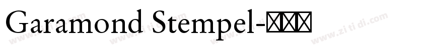 Garamond Stempel字体转换